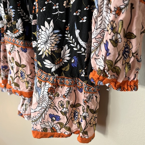 Bird Print Tunic Dress Size L - Picture 5 of 8